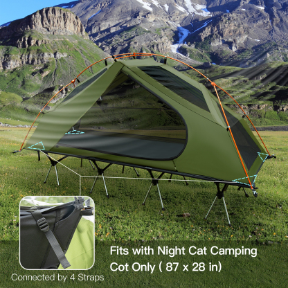 Night Cat 1-Person Camping Tent: Lightweight Waterproof Hiking Tent for Adult(cot is excluded)27.5''