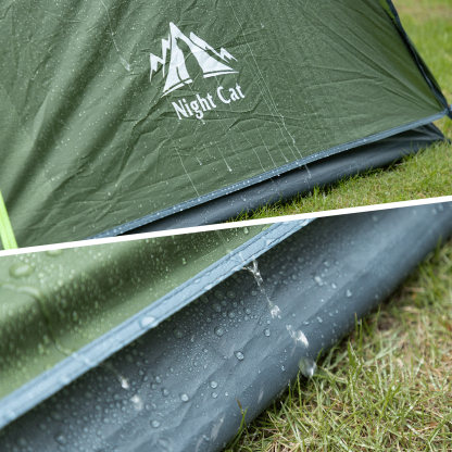 Night Cat Backpacking Tent 2 Persons with Aluminium Pole Double Layers Camping Tent Adults Rainproof Lightweight Easy Setup Two Doors Hiking Mountaineering 2.2x1.4m