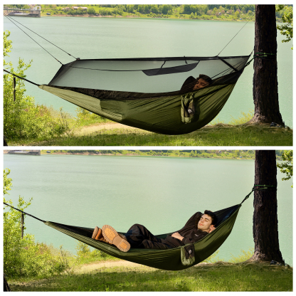 Night Cat Mosquito Net Hammock:Packable Single Person Hammocks with Mesh for Outdoor Travel Camping Hiking Backpacking