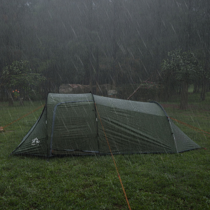 Night Cat Tunnel Tent for Camping: Lightweight Camping Tent 4 Person Tent with Porch Waterproof Family Weekend Camping