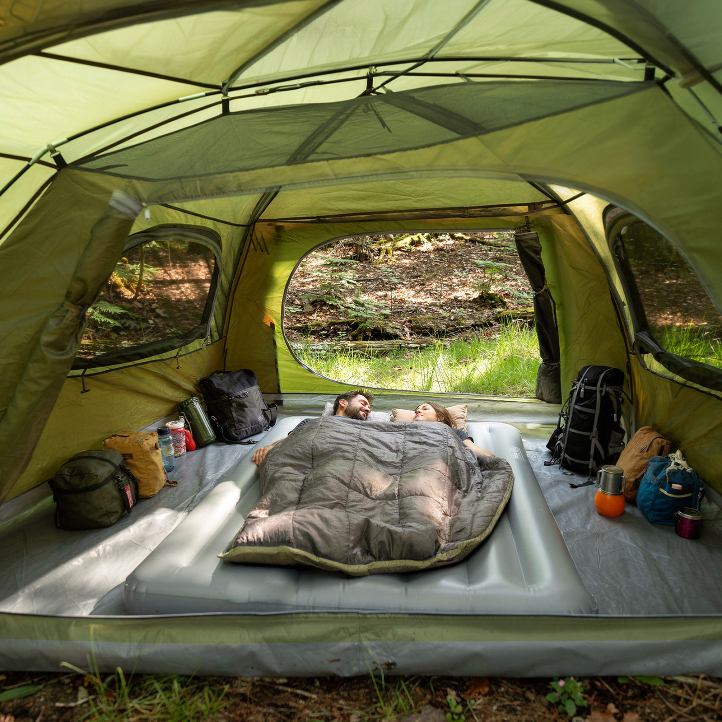 Night Cat 4 Man Family Tent with Porch | Camping, Lightweight, Waterproof Tent, Large Living Area, Adults, Hiking, Trekking, Outdoor