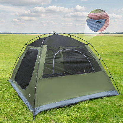 Night Cat 4 Man Family Tent with Porch | Camping, Lightweight, Waterproof Tent, Large Living Area, Adults, Hiking, Trekking, Outdoor