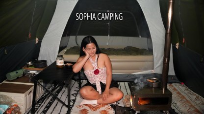 Night Cat 8-Persons Camping Tent: Large Waterproof Instant Cabin Hot Tent with Canopy and Stove Jack for Family Glamping