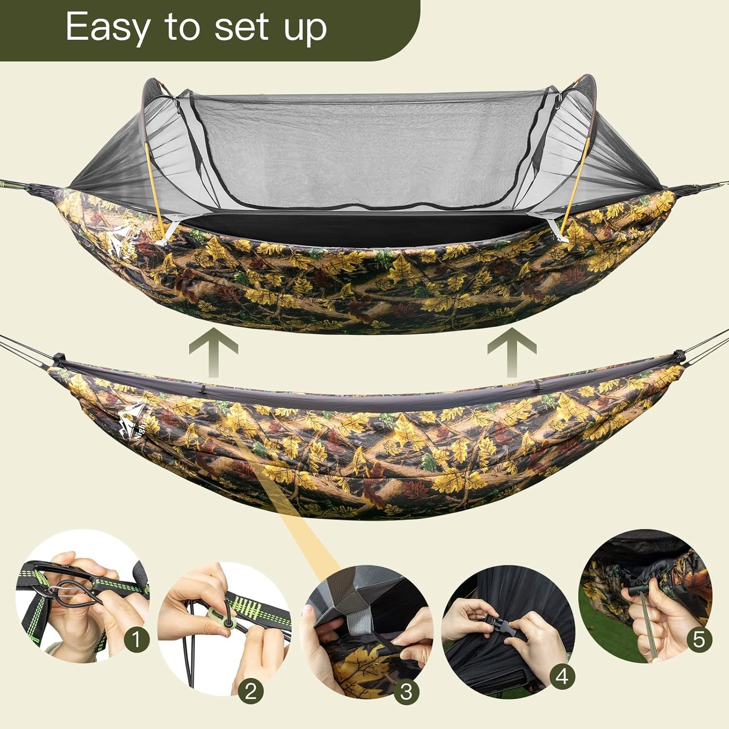 Night Cat Hammock Tent with Storage Pocket for Sleeping Pad Combo Set Night Cat Store