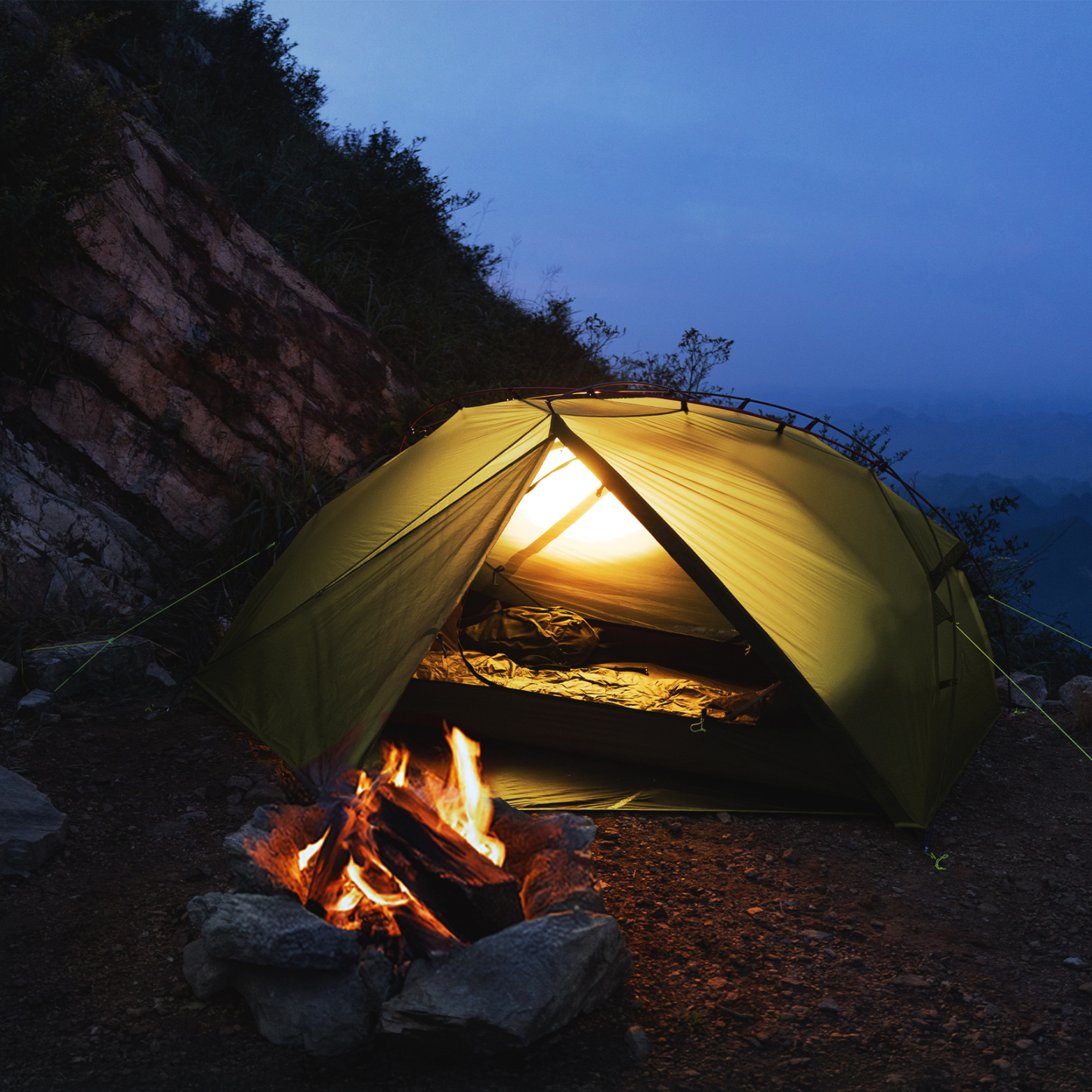 Night Cat 1 Man Tent Ultralight: Backpacking Tent 1  Person Waterproof Lightweight for Camping Trekking Hike Outdoor