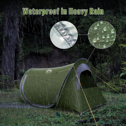 Night Cat Pop Up Tent 1 Person: Waterproof Camping Tent Easy Setup for Picnic Festival in Park Backyard