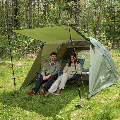 Night Cat 4 Man Family Tent with Porch | Camping, Lightweight, Waterproof Tent, Large Living Area, Adults, Hiking, Trekking, Outdoor