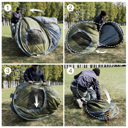 Night Cat Pop-up Camping Tent: Upgrade 2 Person Pop Out Tent Waterproof Instant Easy Setup Family Tent