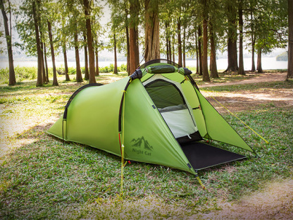 Night Cat 1 Person Tunnel Tent: Ultralight Backpacking Tent Waterproof for Camping Travel Wild