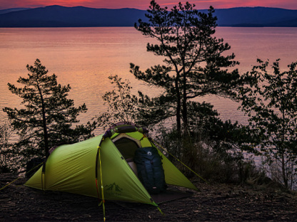 Night Cat 1 Person Tunnel Tent: Ultralight Backpacking Tent Waterproof for Camping Travel Wild