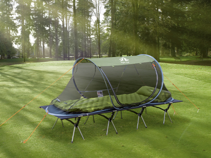 Night Cat Camping Cot Bed - Portable Folding Sleeping Cots for Adults 1-Person Outdoor Elevated Off-Ground Beds Easy Set-up Army Sleeping Bed 87"x28"