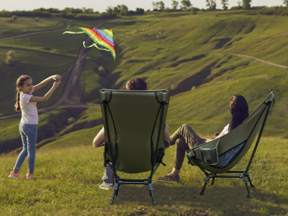 Night Cat High-Back Camping Chair: Lightweight Comfortable Backpacking Chair with Head Support and Anti-Sinking Feet for Hiking Lawn Mountain 330 LBS Green