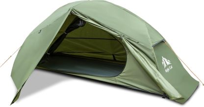 Night Cat 1-Person Camping Tent: Lightweight Waterproof Hiking Tent fo