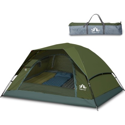 Night Cat Family Camping Tents 3 4 Persons with Unique Rainfly Waterpr