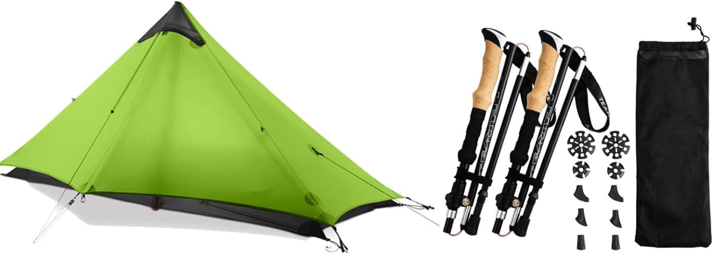 Night Cat Ultralight Tent with Collapsible Trekking Pole for Professio