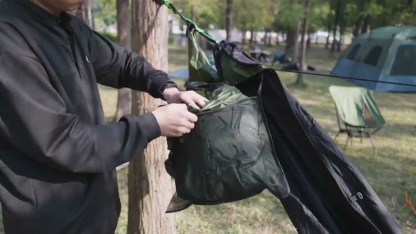 Night Cat Camping Hammock Tent: Lightweight Portable 4 in 1 Hammock with Rain Tarp and Mosquito Net for Hiking Jungle Outdoor