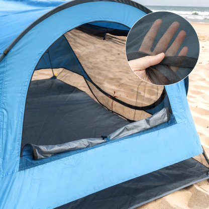 Night Cat Pop-up Beach Tent: 2-4 Persons Sun Shade Shelter for Family