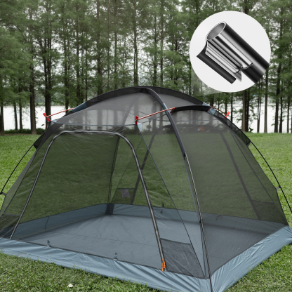 Night Cat 4-Persons Camping Tent: Waterproof Easy Setup Famliy Tent | Backpacking Lightweight Hiking 3 Season 7.8x7.3x5.1ft Green 10Lbs