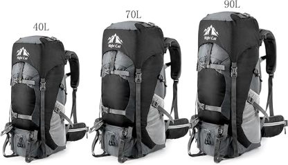 Night Cat Hiking Backpacks 90L Camping Backpacking Packs for Men Women Lightweight Outdoor for Mountaineering Traveling, No Internal Frame
