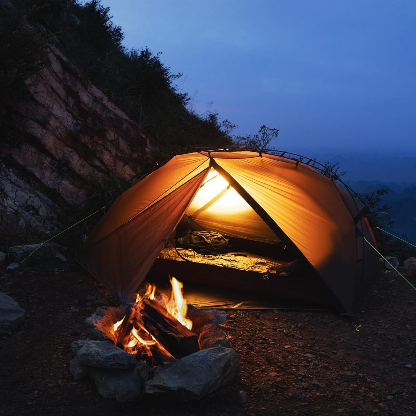 Night Cat 1 Man Tent Ultralight: Backpacking Tent 1  Person Waterproof Lightweight for Camping Trekking Hike Outdoor