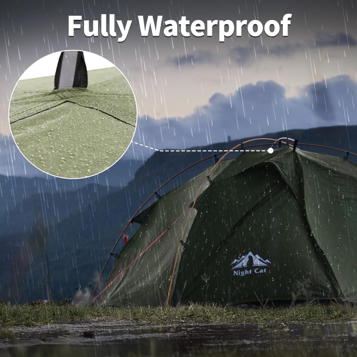 Night Cat Backpacking Tents 2 Persons with Separated Rainfly Aluminium Pole