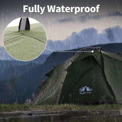Night Cat Backpacking Tents 2 Persons with Separated Rainfly Aluminium Pole