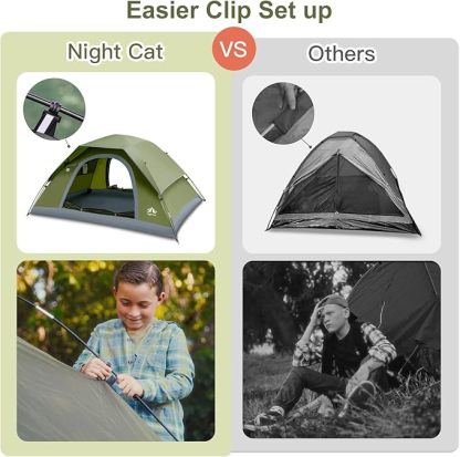 Night Cat Upgraded Backpacking Tents 1 2 Persons Easy Clip Setup Camping Tent Adults Scouts Heavy Rainproof Compact Lightweight