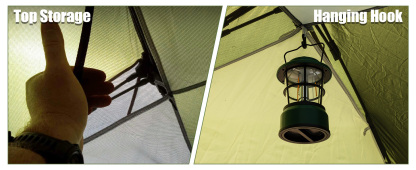 Night Cat Cabin Tent with Vestibule: 3 Persons Pop Up Camping Tent Double Layers Easy Quick Setup Waterproof