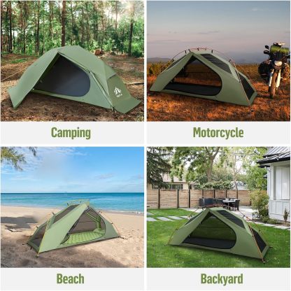 Night Cat 1-Person Camping Tent: Lightweight Waterproof Hiking Tent for Adult(cot is excluded)