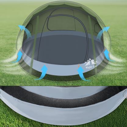 Night Cat Pop-up Camping Tent: Upgrade 2 Person Pop Out Tent Waterproof Instant Easy Setup Family Tent