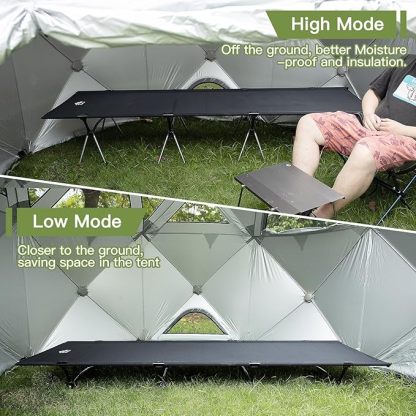 Night Cat Pop-up Camping Tent: 1 Person Tent Waterproof Instant Easy Setup Tunnel Tent Fits with Camping Cot Combo Set