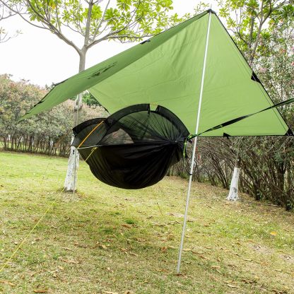 Night Cat Telescopic Tent Trap Poles Adjustable Aluminum Rods for Hammock Trap Camping Hiking 2 Pieces