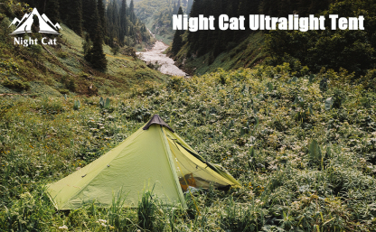 Night Cat Ultralight Tent 1 Person for Professional Backpacker Hiker 2 LBS Only Lanshan Backpacking Bivvy Ground Tent Heavy Rain Waterproof Trekking Pole Not Included