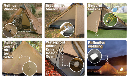 Night Cat Ultralight Tent 1 Person for Professional Backpacker Hiker 2 LBS Only Lanshan Backpacking Bivvy Ground Tent Heavy Rain Waterproof Trekking Pole Not Included