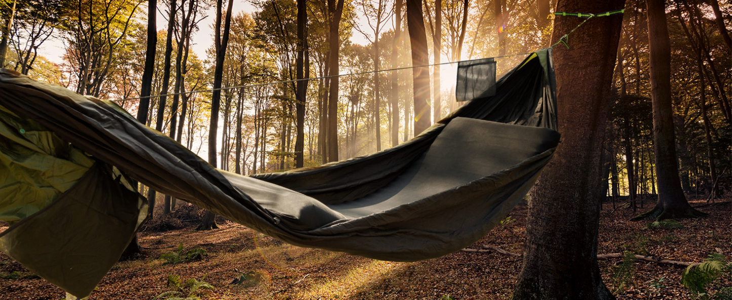 Night Cat Camping Hammock Tent: Lightweight Portable 4 in 1 Hammock with Rain Tarp and Mosquito Net for Hiking Jungle Outdoor