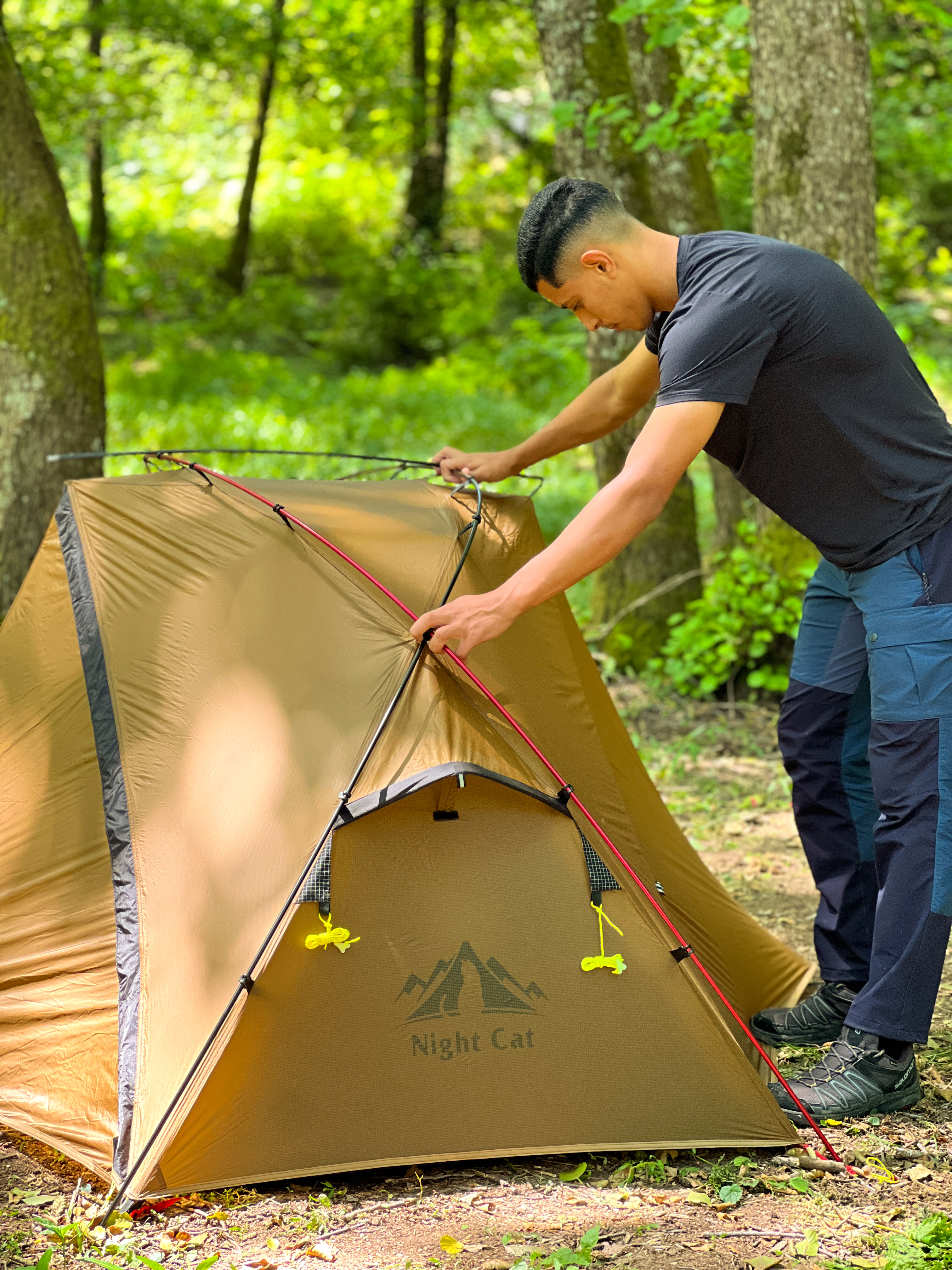 Night Cat 1 Man Tent Ultralight: Backpacking Tent 1 Person