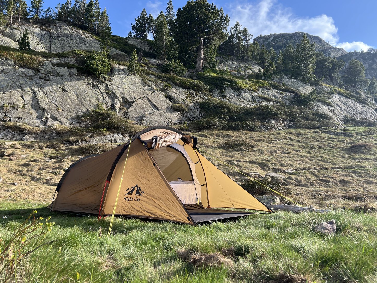 Night Cat 2 Person Tunnel Tent: Ultralight Backpacking Tent Waterproof for Camping Travel Wild