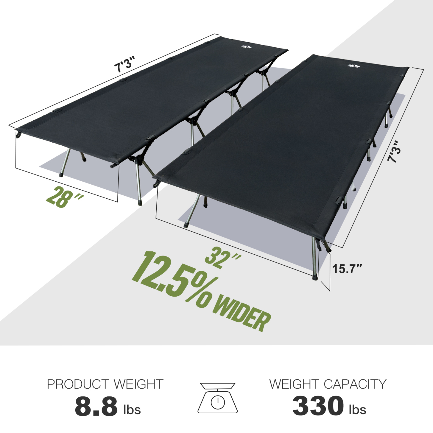 Night Cat Camping Cot Tent Waterproof 1 Person Off-Ground Combo Cot Bed for Adults Portable Easy Set-up Tent 31.5'' Width