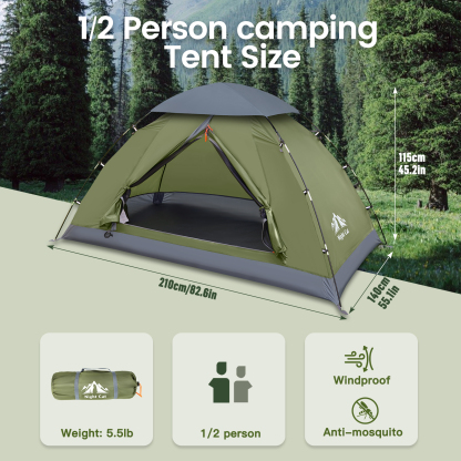Night Cat Upgraded Backpacking Tents 1 2 Persons Easy Clip Setup Camping Tent Adults Scouts Heavy Rainproof Compact Lightweight