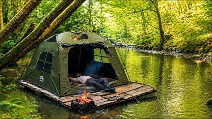 Night Cat Blackout Cabin Tent: 4 Person Pop Up Camping Tent with Vestibule & Rainfly Waterproof Instant Easy Setup Family Tent