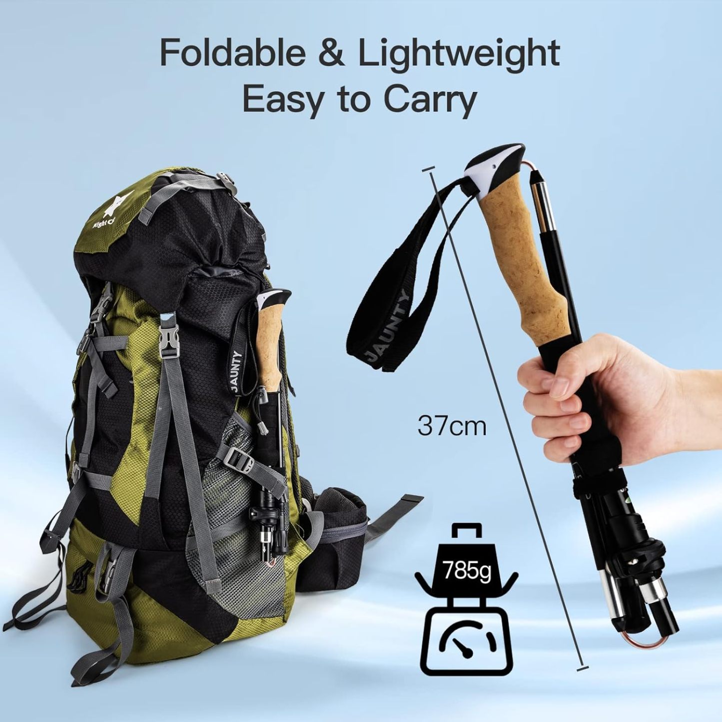 Night Cat Ultralight Tent with Collapsible Trekking Pole for Professional Backpacker Hiker