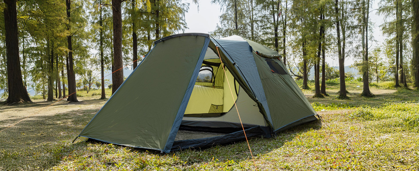 Night Cat Cabin Tent with Vestibule: 3 Persons Pop Up Camping Tent Double Layers Easy Quick Setup Waterproof