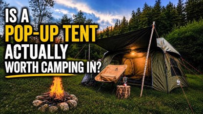 Night Cat Blackout Cabin Tent: 4 Person Pop Up Camping Tent with Vestibule & Rainfly Waterproof Instant Easy Setup Family Tent