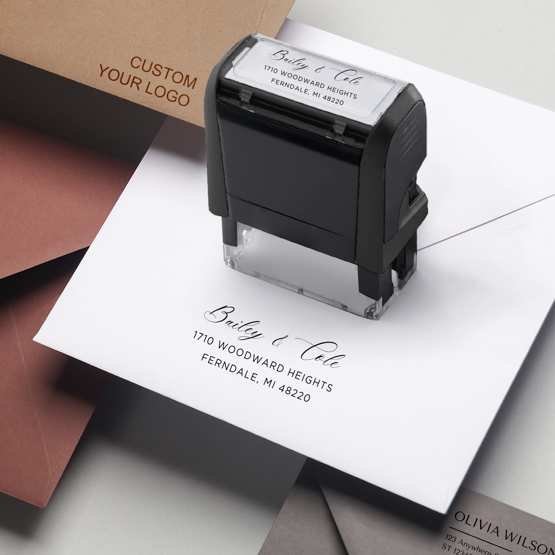 Custom Address Stamp Wedding Stamp Self Inking