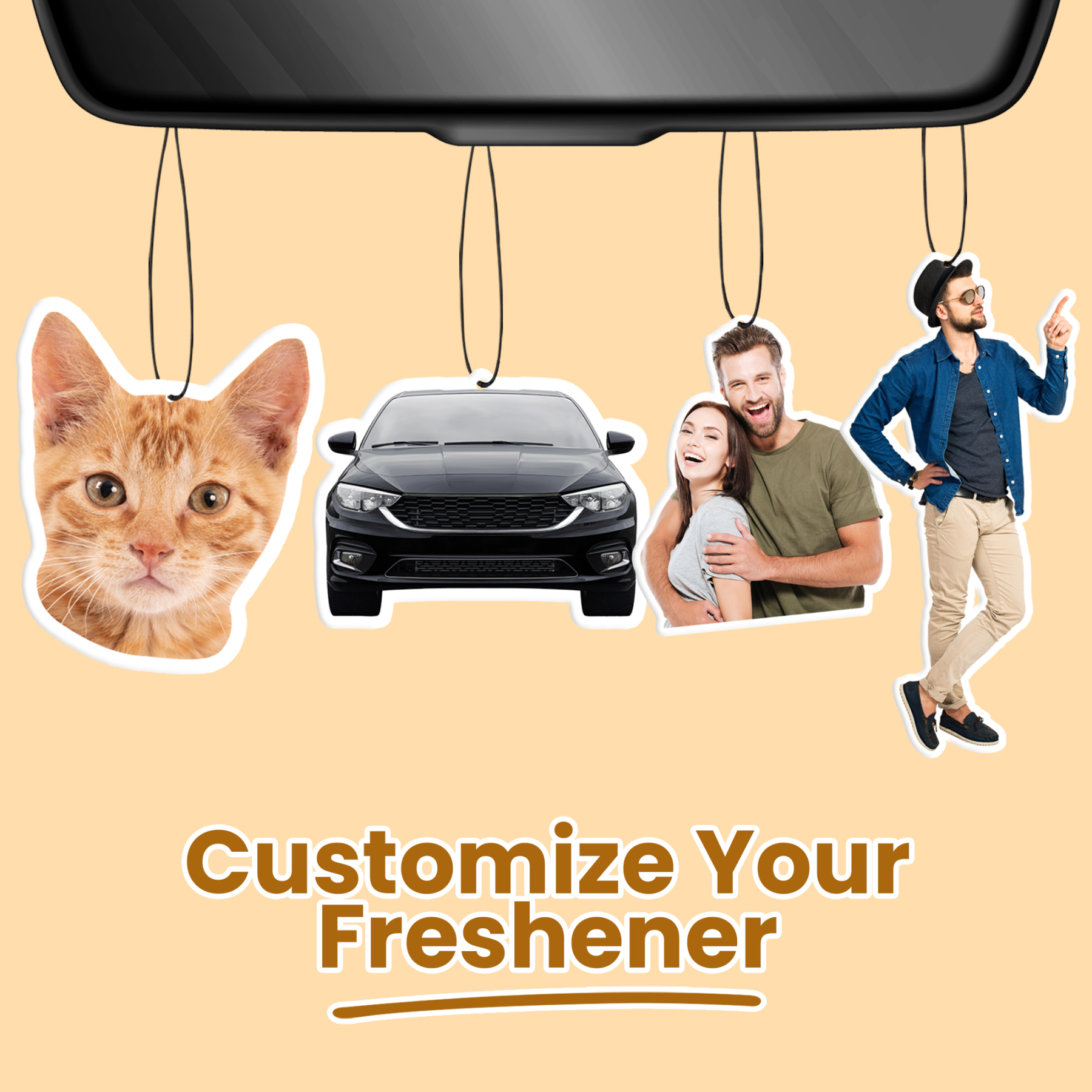 Custom Car Air Freshener - Face / Other Shape