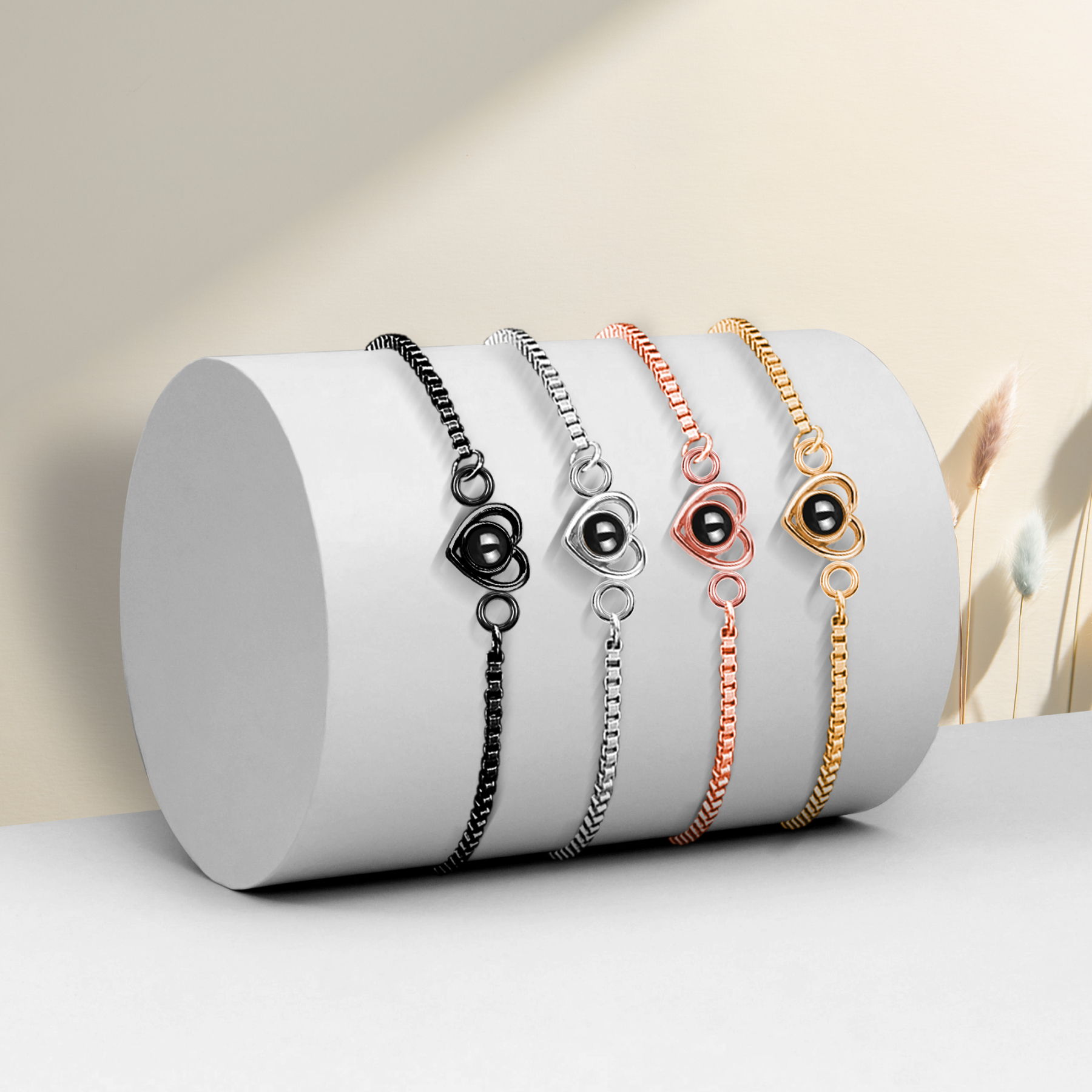 Custom Photo Projection Bracelet-Titanium Bracelet