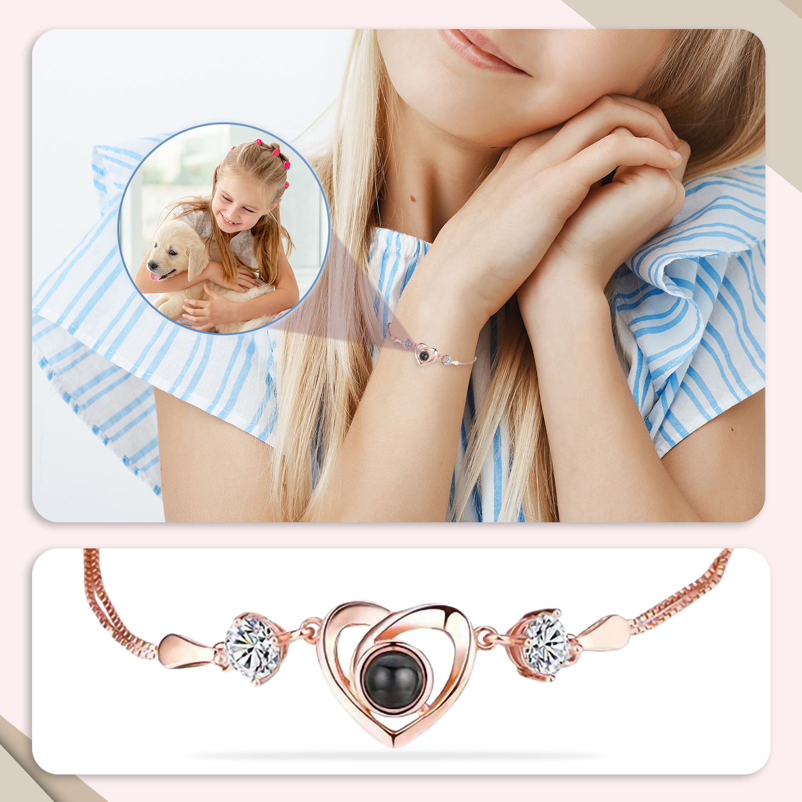 Custom Stainless Photo Bracelet