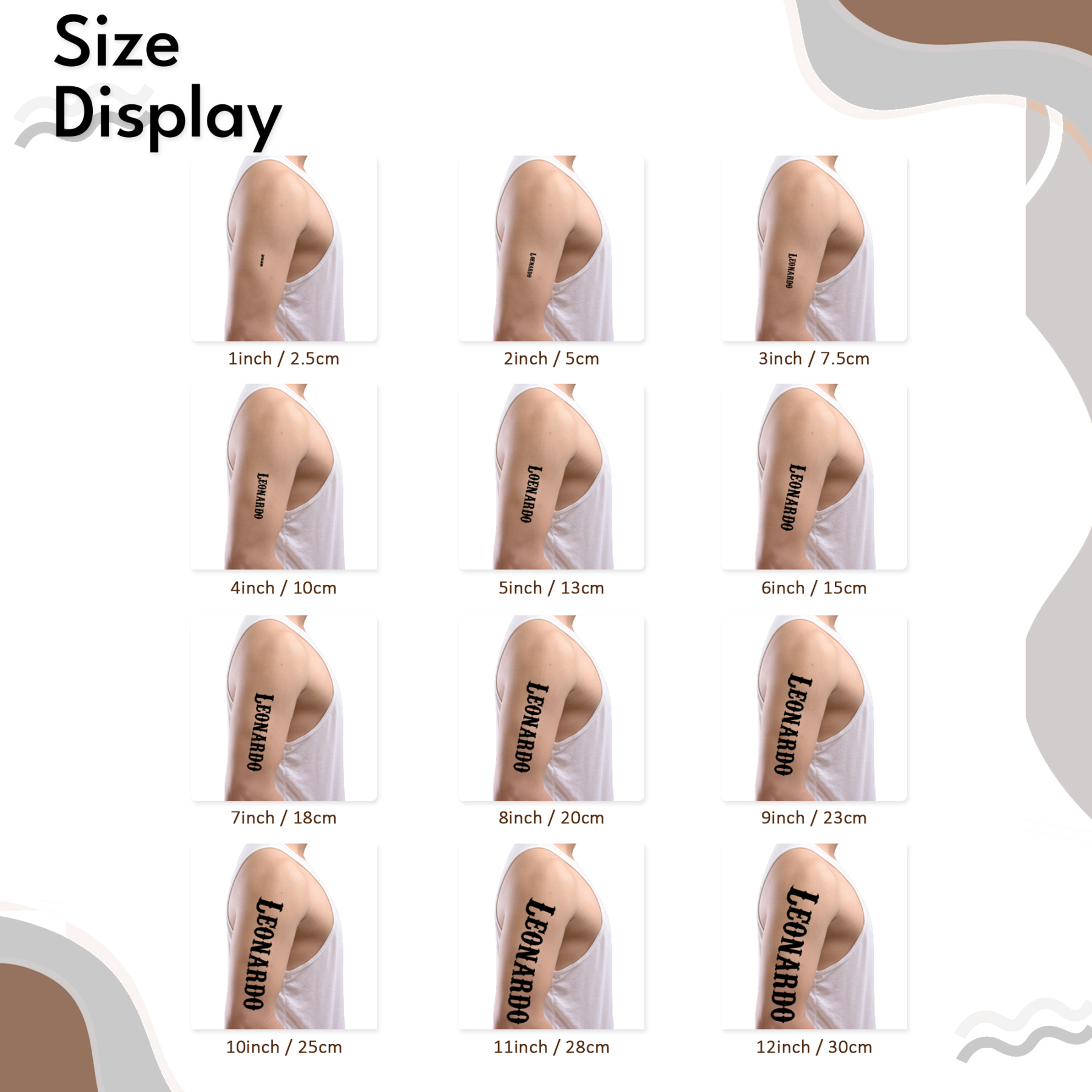 Custom Tattoo - Text from 6 Fonts 