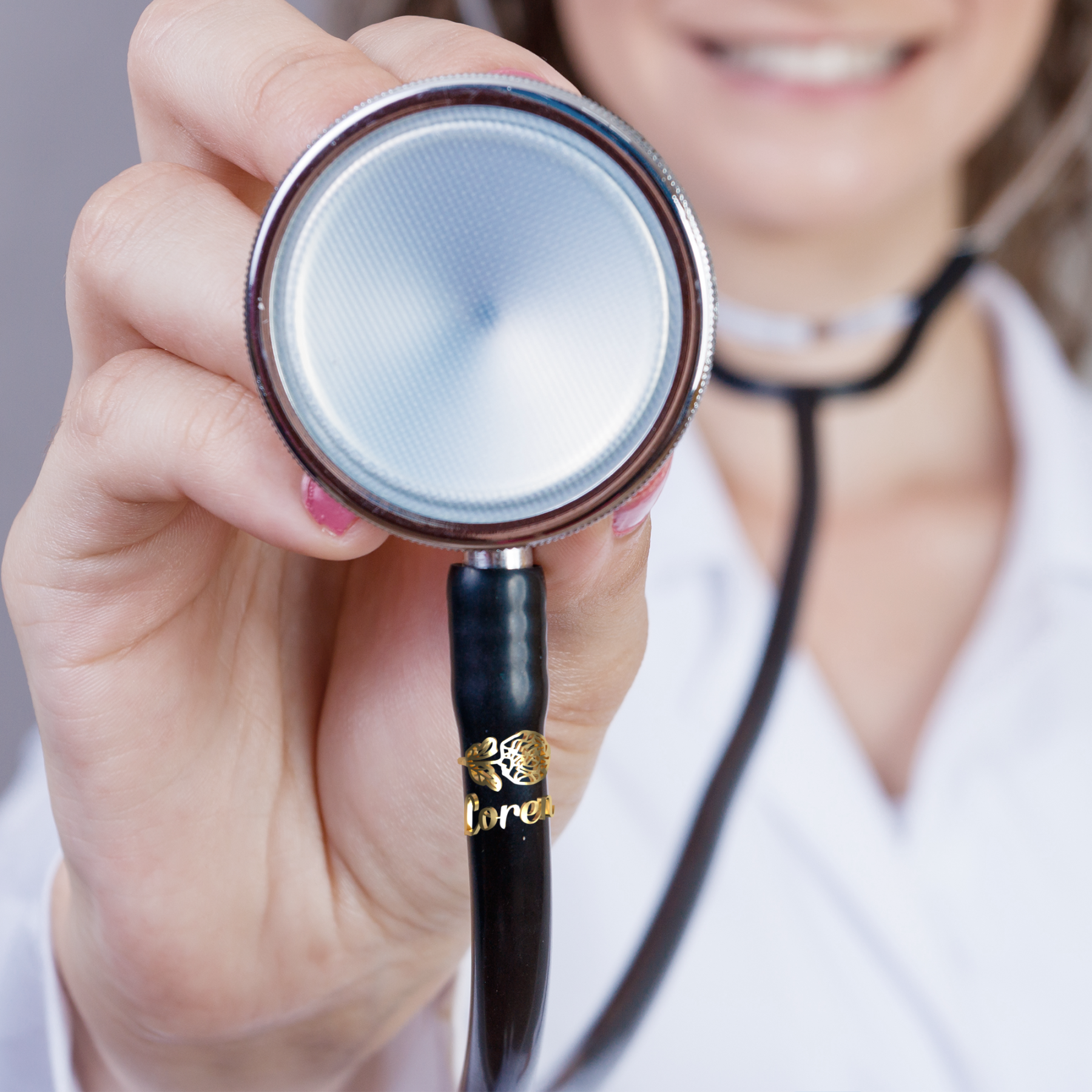 Personalized Birthflower Stethoscope Name Tag