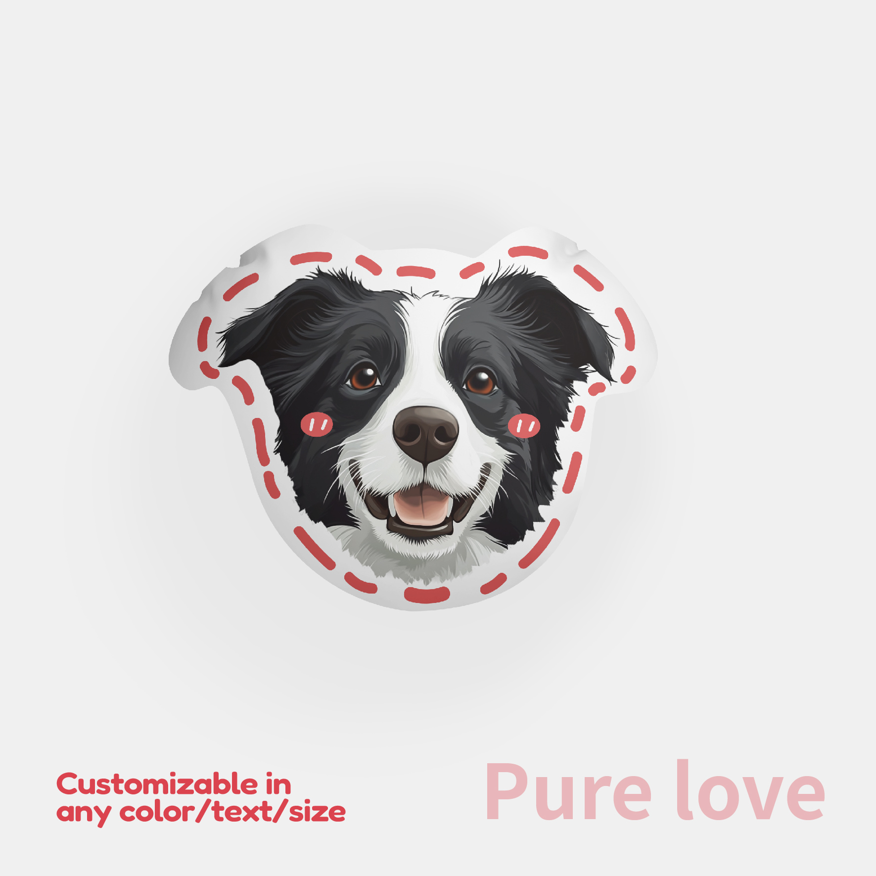 Custom Pet Portrait Pillow from Photo 